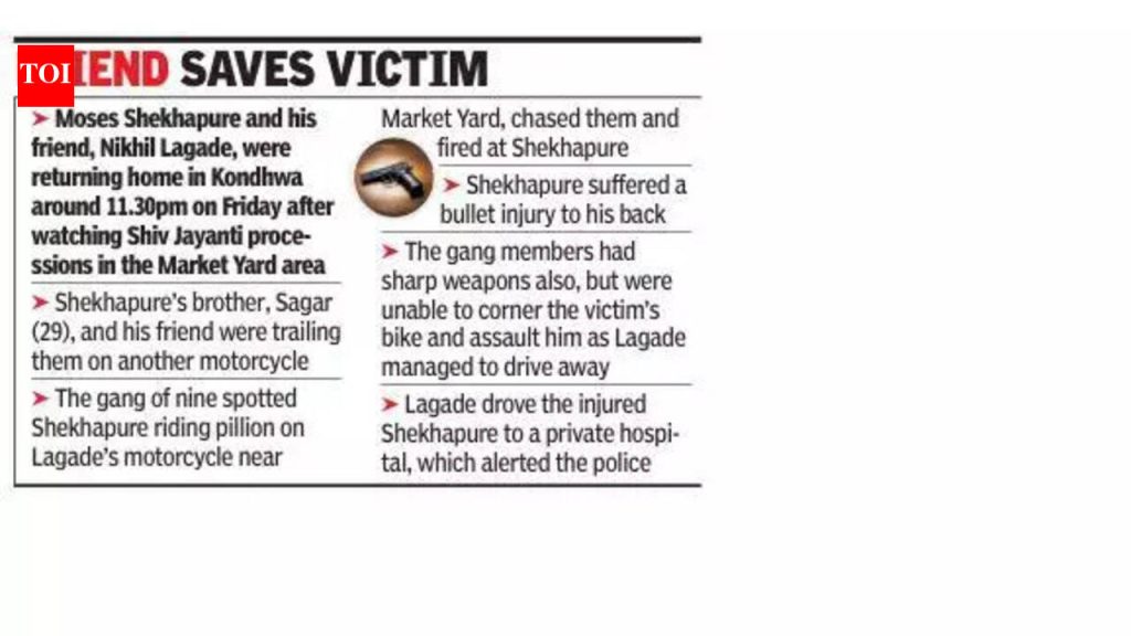 गंगाधाम चौकाजवळ तीन दुचाकींवरील 9 जणांनी जुन्या प्रतिस्पर्ध्याचा पाठलाग करून गोळीबार; 5 धरले