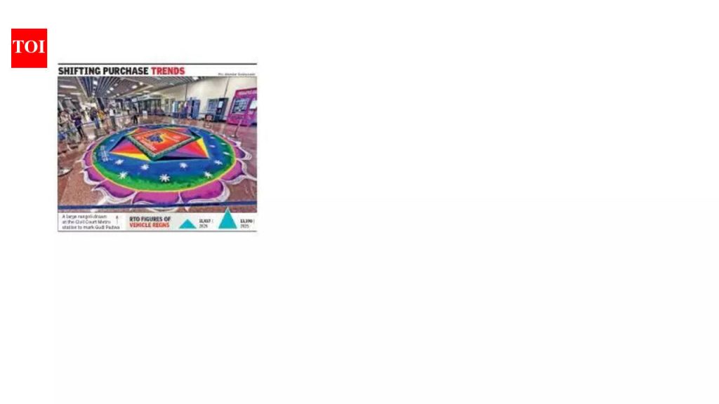 गुढीपाडव्यादरम्यान वाहन नोंदणीत यंदा १० टक्के घट झाली आहे