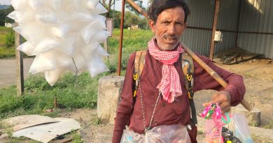 गुलाबी रंगाचे बुड्डी चे बाल झाले पांढरे